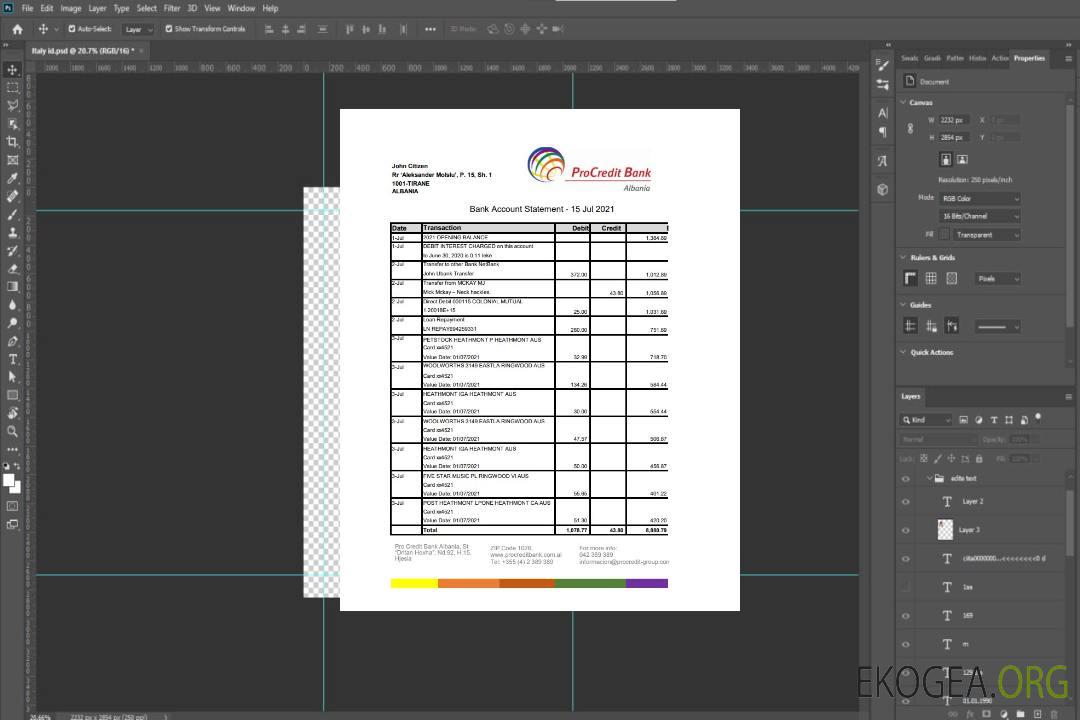 Albanie ProCredit Bank au format Excel.pdf template Albanie ProCredit Bank au format Excel.pdf template